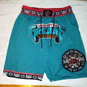 Men’s X-Large Vancouver Grizzlies NBA Throwback Just Don Retro Basketball Shorts